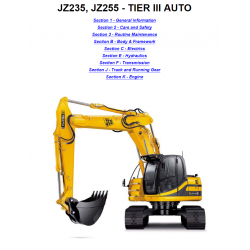 JCB instrukcje napraw + schematy + DTR: JCB Koparki ​​​​​​​ JZ235 - JZ255 Tier III Auto instrukcja naprawy